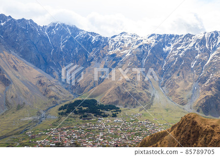 View on the Caucasus mountains in Georgia 85789705