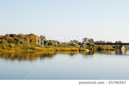 small town by the river small town by the river 85790487