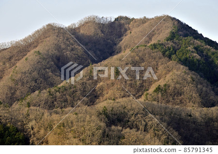 朝日的高塚山從同志三會的鶴島御前山 朝日的高塚山從同志三會的鶴島御前山 85791345