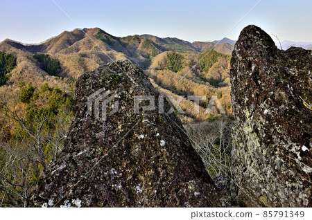 鬥志山斷層的鶴島御前剪刀岩的朝日斷層 鬥志山斷層的鶴島御前剪刀岩的朝日斷層 85791349