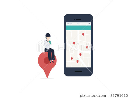 Let's aim for higher display with MEO measures! Illustration material Let's aim for higher display with MEO measures! Illustration material 85791610