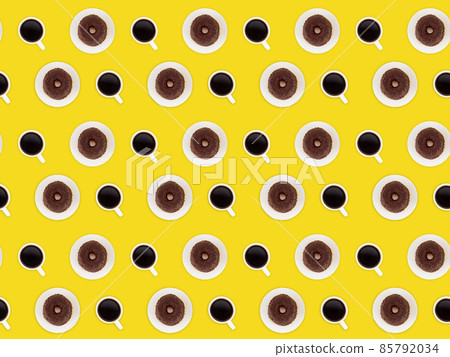 Coffee and chocolate donut Coffee and chocolate donut 85792034