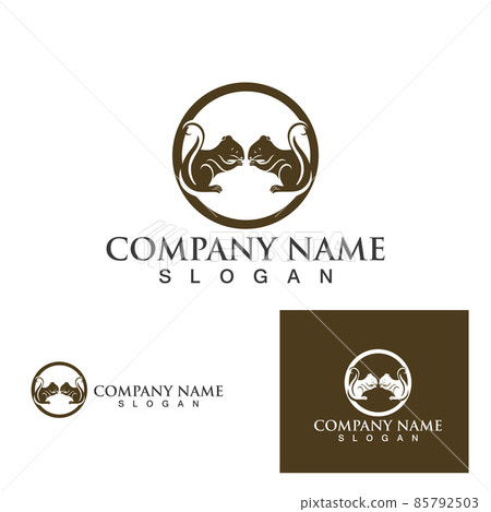 squirrel logo and symbols 85792503