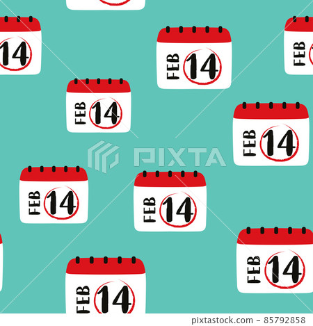 seamless pattern with calendar for valentines day seamless pattern with calendar for valentines day 85792858