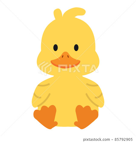 Cute little yellow Duck sit flat Cute little yellow Duck sit flat 85792905