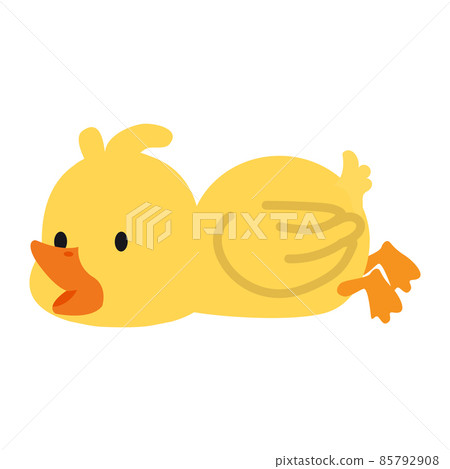 Cute little  yellow Duck sleep flat 85792908