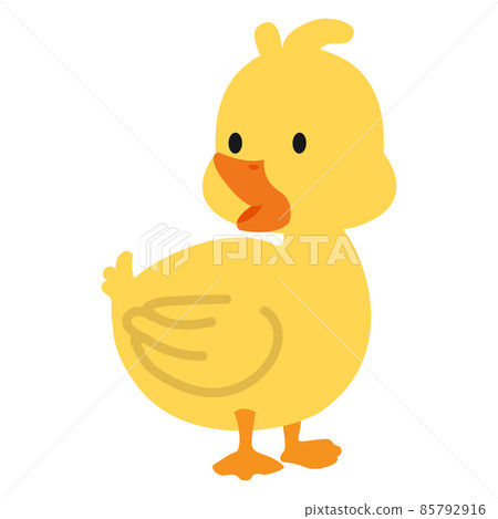 Cute little  yellow Duck flat 85792916