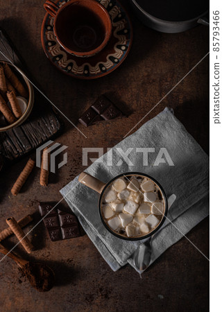 Hot chocolate with marshmello Hot chocolate with marshmello 85793466