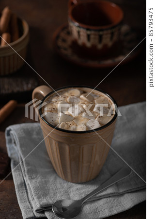 Hot chocolate with marshmello Hot chocolate with marshmello 85793475