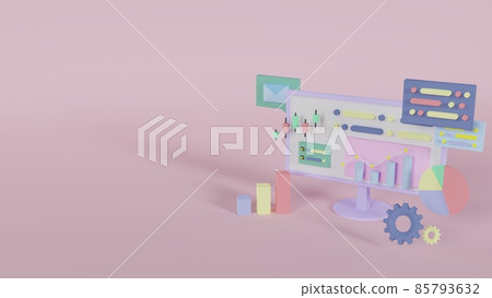 Computer Structure Pink 3D illustration (pink) of a desktop computer... - Stock Illustration ...