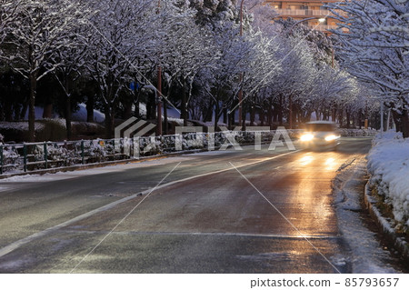 Image of frozen road surface 85793657