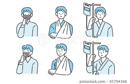 Illustration of an injured / sick man Illustration of an injured / sick man 85794306