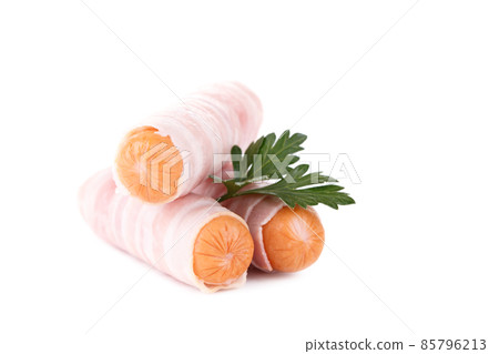 Uncooked German sausages Uncooked German sausages 85796213