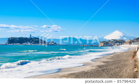 Shonan Beach Mt. Fuji and Enoshima Shonan Beach Mt. Fuji and Enoshima 85796420
