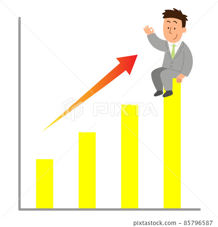 Graph rise ・ Male office worker 1 85796587
