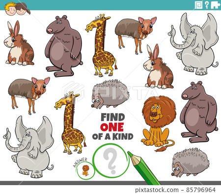 one of a kind game for children with cartoon animals one of a kind game for children with cartoon animals 85796964