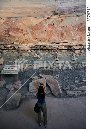 Prehistoric Cliff Painting, Thailand Prehistoric Cliff Painting, Thailand 85797194