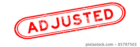 Grunge red adjusted word rubber seal stamp on white background Grunge red adjusted word rubber seal stamp on white background 85797503