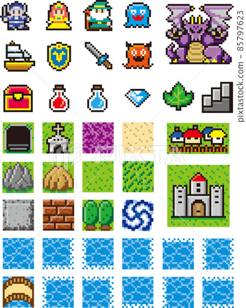 RPG風格的像素美術素材 RPG風格的像素美術素材 85797623