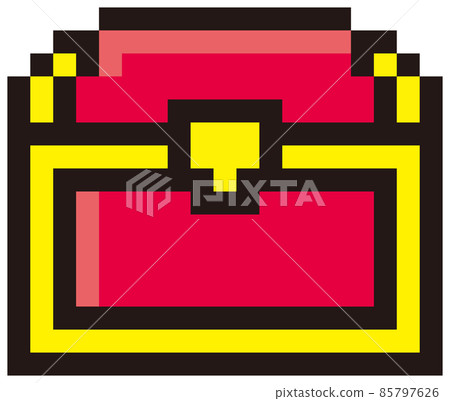 RPG-style pixel art treasure chest and items 85797626