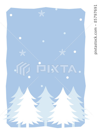 在寒冷的白雪皚皚的森林中參觀的插圖 在寒冷的白雪皚皚的森林中參觀的插圖 85797691