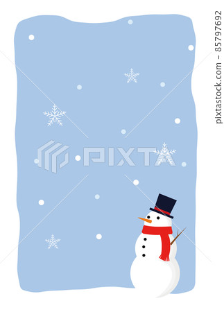 在寒冷的雪人期間訪問的插圖 85797692