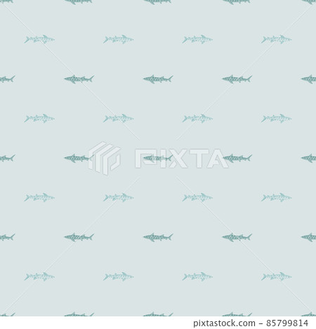 Leopard shark seamless pattern in scandinavian style. Marine animals background. Vector illustration for children funny textile. 85799814