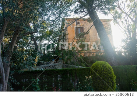 Beautiful building in Valldemossa, famous old mediterranean village of Majorca Spain. 85800618