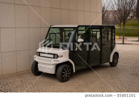 Electric vehicle for public park attendants. Electric car. Electric vehicle for public park attendants. Electric car. 85801101