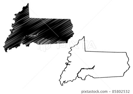 Wicomico County, Maryland (U.S. county, United States of America, USA, U.S., US) map vector illustration, scribble sketch Wicomico map 85802532