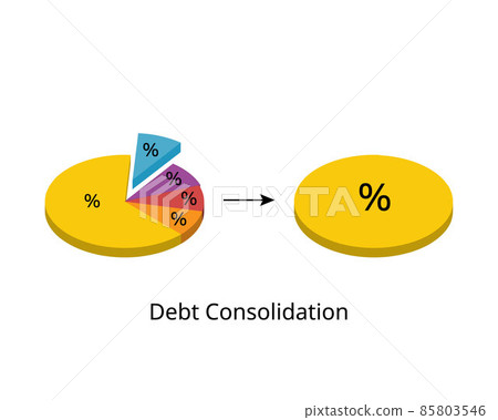Debt consolidation is a sensible financial strategy to merge multiple bills into a single debt that is paid off with a debt management plan Debt consolidation is a sensible financial strategy to merge multiple bills into a single debt that is paid off with a debt management plan 85803546