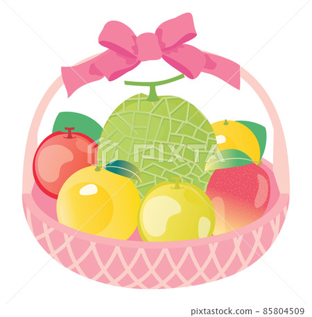 一籃子水果的插圖 85804509