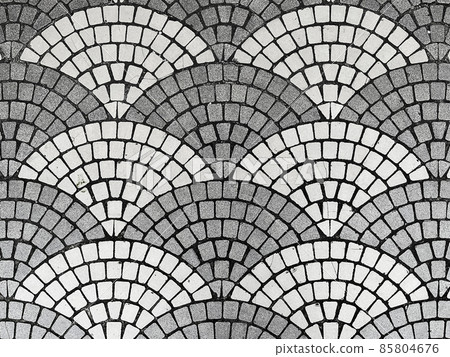 扇形舊混凝土砌塊地板紋理圖案材料_04 85804676