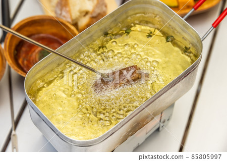 Fried food at outdoor leisure 85805997