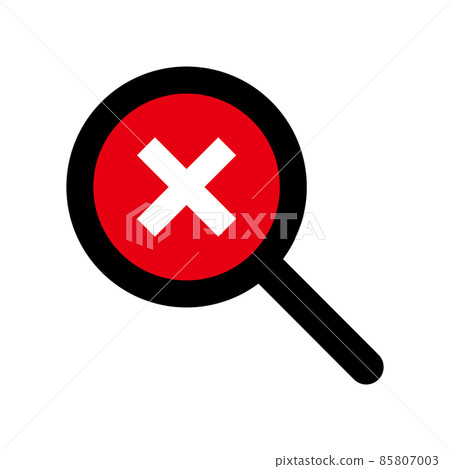 Mushimegane and cross mark 85807003