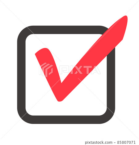 Red checkbox bounce - Stock Illustration [85807071] - PIXTA