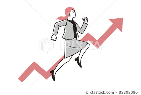 A business person woman who jumps toward the top of a person 85808080