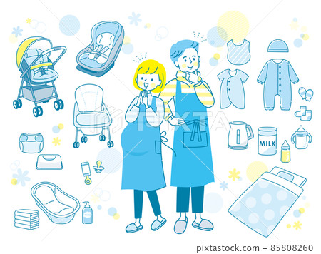 Baby products and smiling family set material 85808260