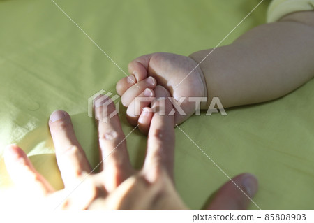 newborn hand newborn hand 85808903