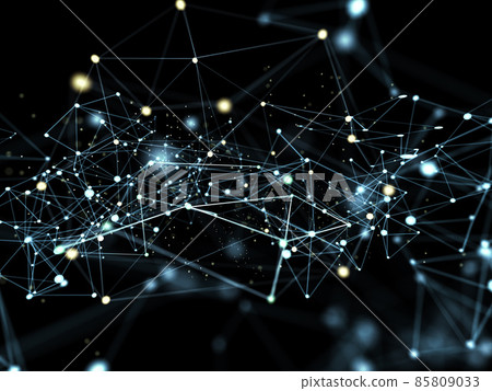 Connection structure with nodes - Stock Illustration [85809033] - PIXTA
