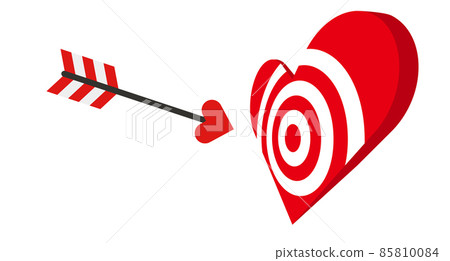Heart target and heart arrow Heart target and heart arrow 85810084