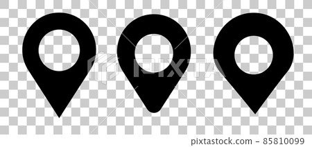 地圖別針剪影圖標集 地圖別針剪影圖標集 85810099