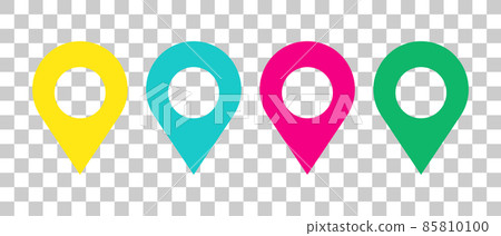 彩色地圖別針圖標集 彩色地圖別針圖標集 85810100