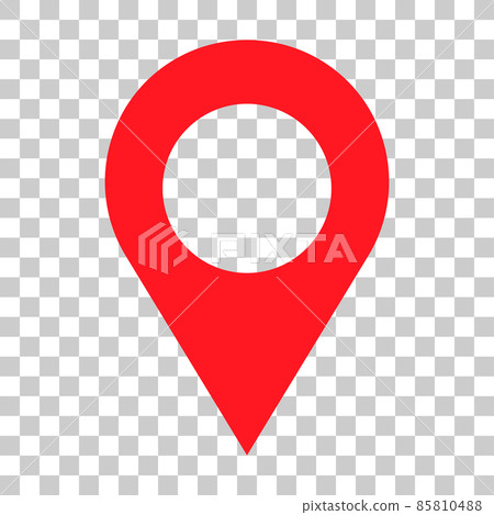 Red map pin icon background transparent 85810488