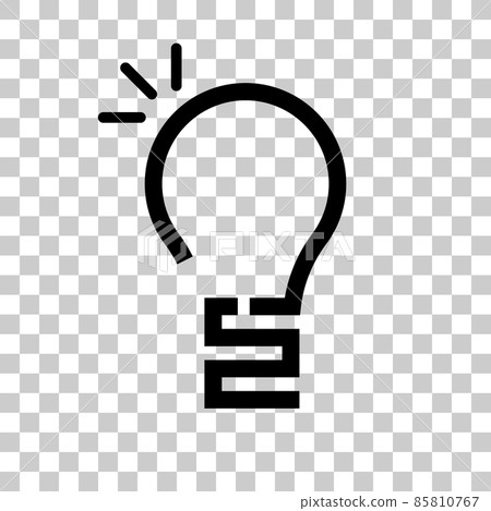 Light bulb and transparent background 85810767