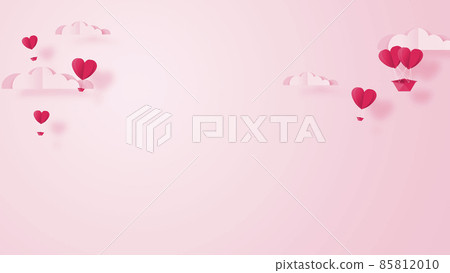 Valentine-Origami-3DCG-Heart Balloon-Cute World View [Paper Craft] 85812010