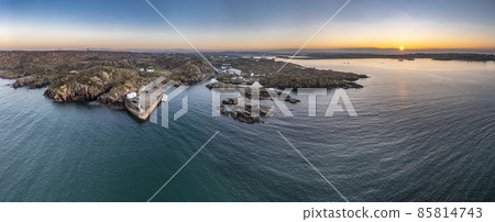 Aerial view of Kincasslagh in County Donegal - Ireland 85814743