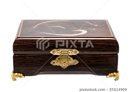 Natural Beige brown wooden jewelry box 85814909