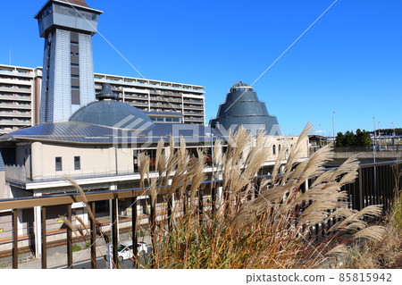 北總鐵道京成電鐵站印西日本醫科大學站和芒草千葉縣印西市 北總鐵道京成電鐵站印西日本醫科大學站和芒草千葉縣印西市 85815942