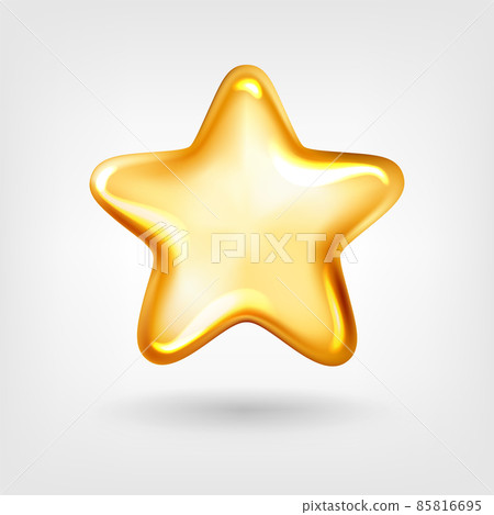 Golden glossy star 85816695
